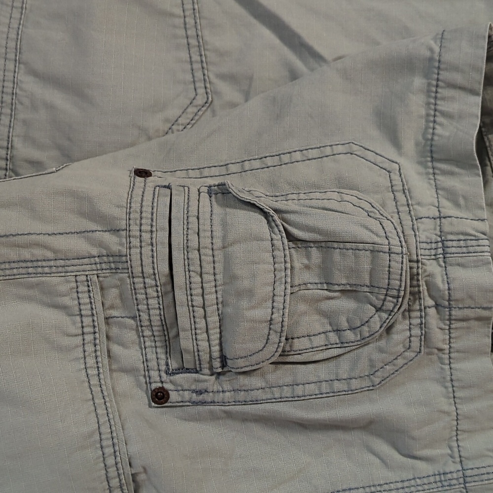 Eddie Bauer Sz 14P shorts green cargo shorts - Picture 8 of 10